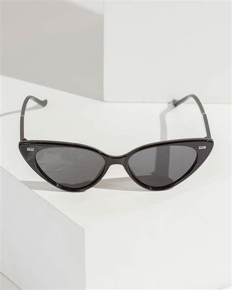 glamorous black pointed cat eye sunglasses|Women's Black Cat.